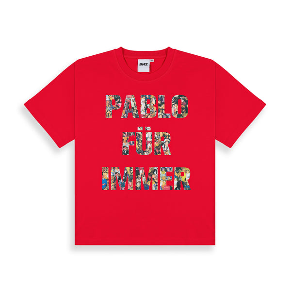 Lade das Bild in den Galerie-Viewer, PABLO FÜR IMMER T-SHIRT ROT
